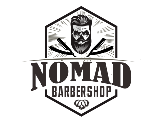 Nomad BarberShop logo design by YONK