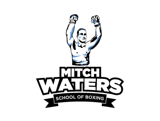 Mitch Waters School Of Boxing logo design by Mirza