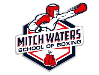 Mitch Waters School Of Boxing logo design by Benok