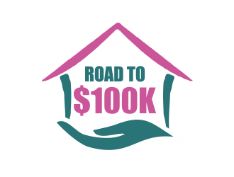 Road to $100K logo design by Girly