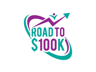 Road to $100K logo design by Norsh