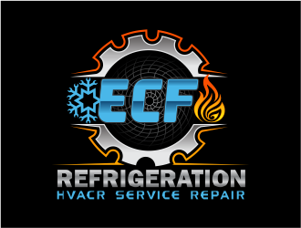 ECF REFRIGERATION logo design by up2date