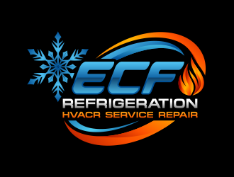 ECF REFRIGERATION logo design by Panara