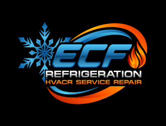 ECF REFRIGERATION logo design by Panara