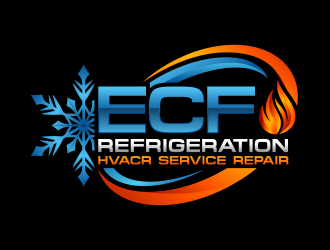 ECF REFRIGERATION logo design by Panara