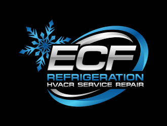 ECF REFRIGERATION logo design by Panara