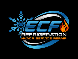 ECF REFRIGERATION logo design by Panara