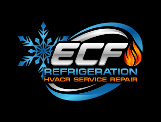 ECF REFRIGERATION logo design by Panara