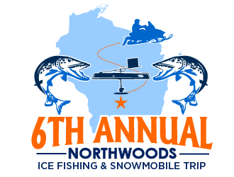 6th Annual Northwoods Ice Fishing & Snowmobile Trip logo design by THOR_
