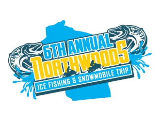 6th Annual Northwoods Ice Fishing & Snowmobile Trip logo design by LogOExperT