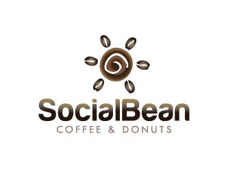 Social Bean Coffee & Donuts logo design by Marianne