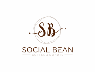 Social Bean Coffee & Donuts logo design by Editor
