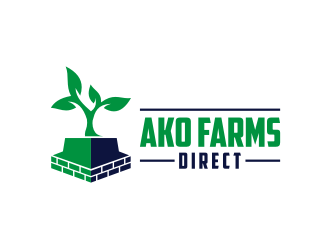 ako farms direct logo design by vostre