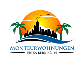 Monteurwohnungen Erika Berk Köln logo design by N3V4