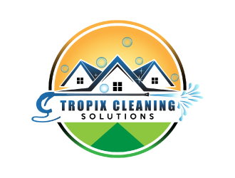 Tropix Cleaning Solutions logo design by nona