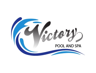 Victory Pool and Spa logo design by Mirza