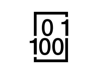 0 1 100 logo design by akhi