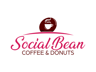 Social Bean Coffee & Donuts logo design by qqdesigns