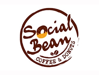 Social Bean Coffee & Donuts logo design by logoguy