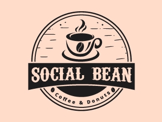 Social Bean Coffee & Donuts logo design by shravya