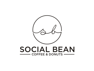 Social Bean Coffee & Donuts logo design by rief