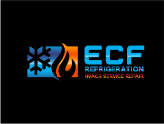 ECF REFRIGERATION logo design by up2date