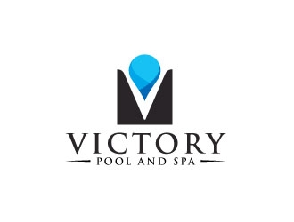 Victory Pool and Spa logo design by invento