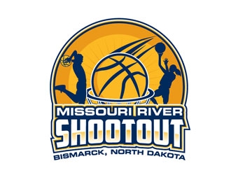 Missouri River Shootout logo design by LogoInvent