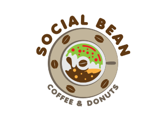 Social Bean Coffee & Donuts logo design by nona