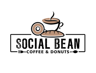 Social Bean Coffee & Donuts logo design by ingepro