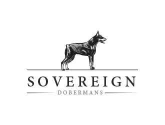 Sovereign Dobermans logo design by heba