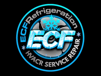 ECF REFRIGERATION logo design by aRBy