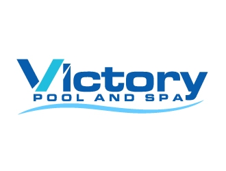 Victory Pool and Spa logo design by AamirKhan