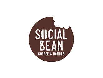 Social Bean Coffee & Donuts logo design by logolady
