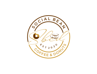 Social Bean Coffee & Donuts logo design by Artomoro