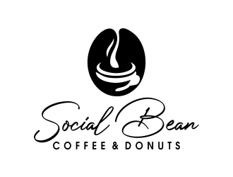 Social Bean Coffee & Donuts logo design by JessicaLopes