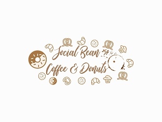 Social Bean Coffee & Donuts logo design by bulatITA
