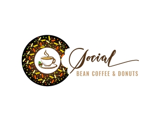 Social Bean Coffee & Donuts logo design by mmyousuf