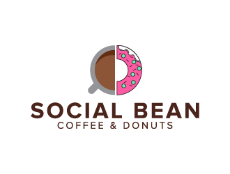Social Bean Coffee & Donuts logo design by jafar