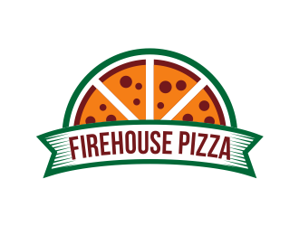 Firehouse Pizza  logo design by Girly