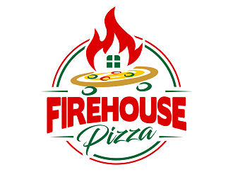 Firehouse Pizza  logo design by haze