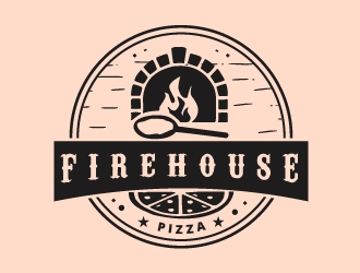 Firehouse Pizza  logo design by shravya