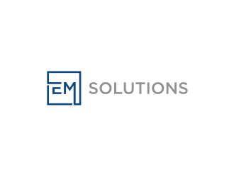 EM Solutions logo design by mbamboex