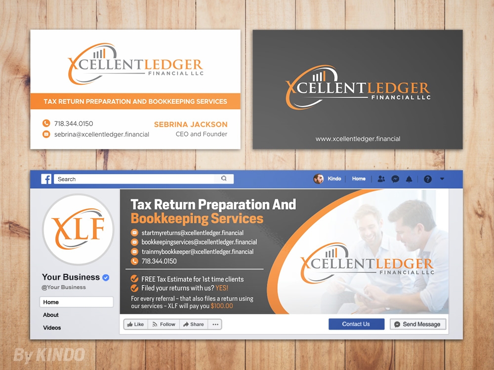 Xcellentledger Financial LLC logo design by Kindo