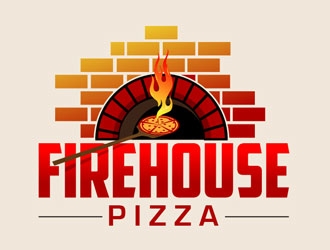 Firehouse Pizza  logo design by frontrunner