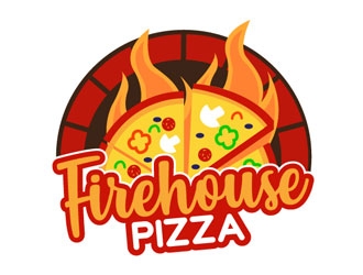 Firehouse Pizza  logo design by LogoInvent