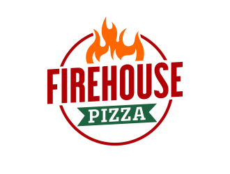 Firehouse Pizza  logo design by Panara