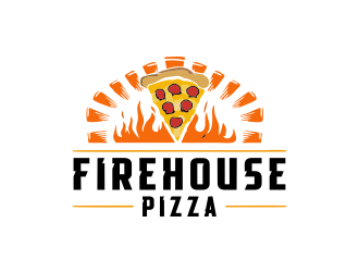 Firehouse Pizza  logo design by akhi