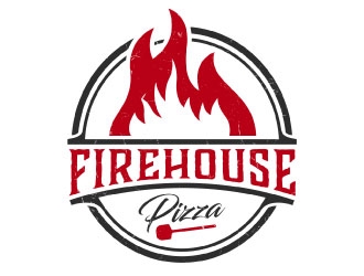 Firehouse Pizza  logo design by DesignPal