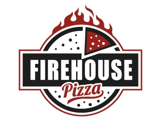 Firehouse Pizza  logo design by REDCROW